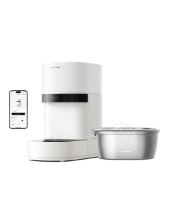 Granary 2  & Stainless Steel Fountain - White